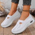 thumbnail image 4 of Aobny Flatform Women's Shoes Walking Shoes Slip On Shoes Casual Shoes Breathable Soft Shoes Shoe Round Toe White Flat Heel Stability Summer Shoes,Size 41, 4 of 5