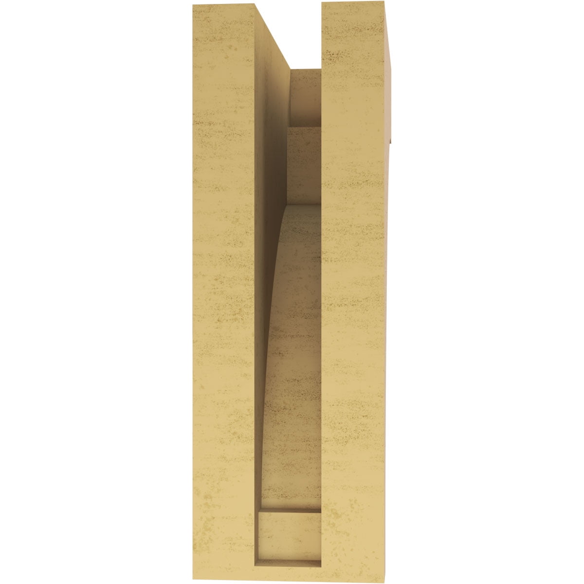 5"W x 10"D x 15"H Classic Rivera Rough Cedar Woodgrain TimberThane Corbel, Primed Tan