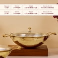 thumbnail image 2 of P-TAL Brass Kadhai  1.5 Qt with Insulated Heat-Resistant Handle and Glass Lid | 100% Pure Brass Tin Coated Kadai for Cooking | Non-Stick and Chemical-Free (Glass Lid 1.5 Litre), 2 of 7