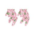 thumbnail image 2 of Cjfdfy Toddler Baby Girl Christmas Outfits Santa Christmas Tree Print Long Sleeve Ruffle Sweatshirt And Pants Infant Cute My Christmas Fall Winter Outfit 0-3Y, 2 of 9