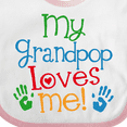 thumbnail image 4 of Inktastic My Grandpop Loves Me Boys or Girls Baby Bib, 4 of 4