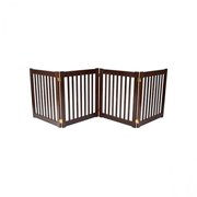 27" Highlander - 4 Panel Free Standing Wood Pet Gate - Black