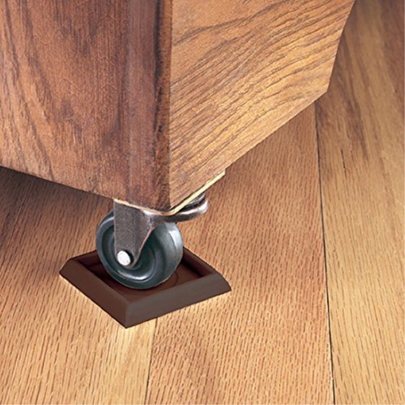 Furniture Caster Cups with Smooth Vinyl Bottom for Carpet or Durable Hard Floor Surfaces