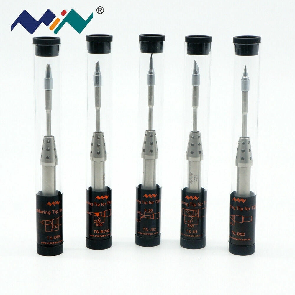 Specific Replacement Iron D25 BC02 Tips 5 Types For Digital Soldering Iron TS80