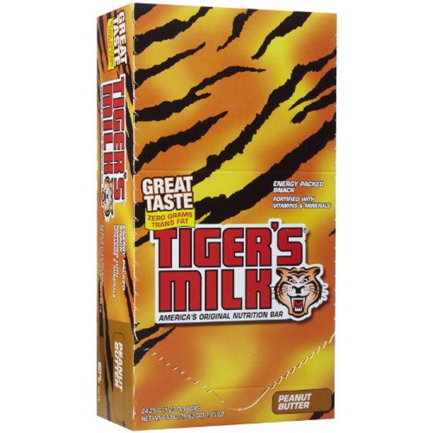 2 Pack Tiger's Milk Chocolate Peanut Butter 1.23 OZ (Pack 24) Each