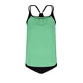 thumbnail image 6 of CLOISE Plus Size Swimsuits for Women Tankini 2 Piece with Boy Shorts Built in Bra Full Coverage Bathing Suit Adjustable Side Straps Color Block Swimwear Beachwear, 6 of 6