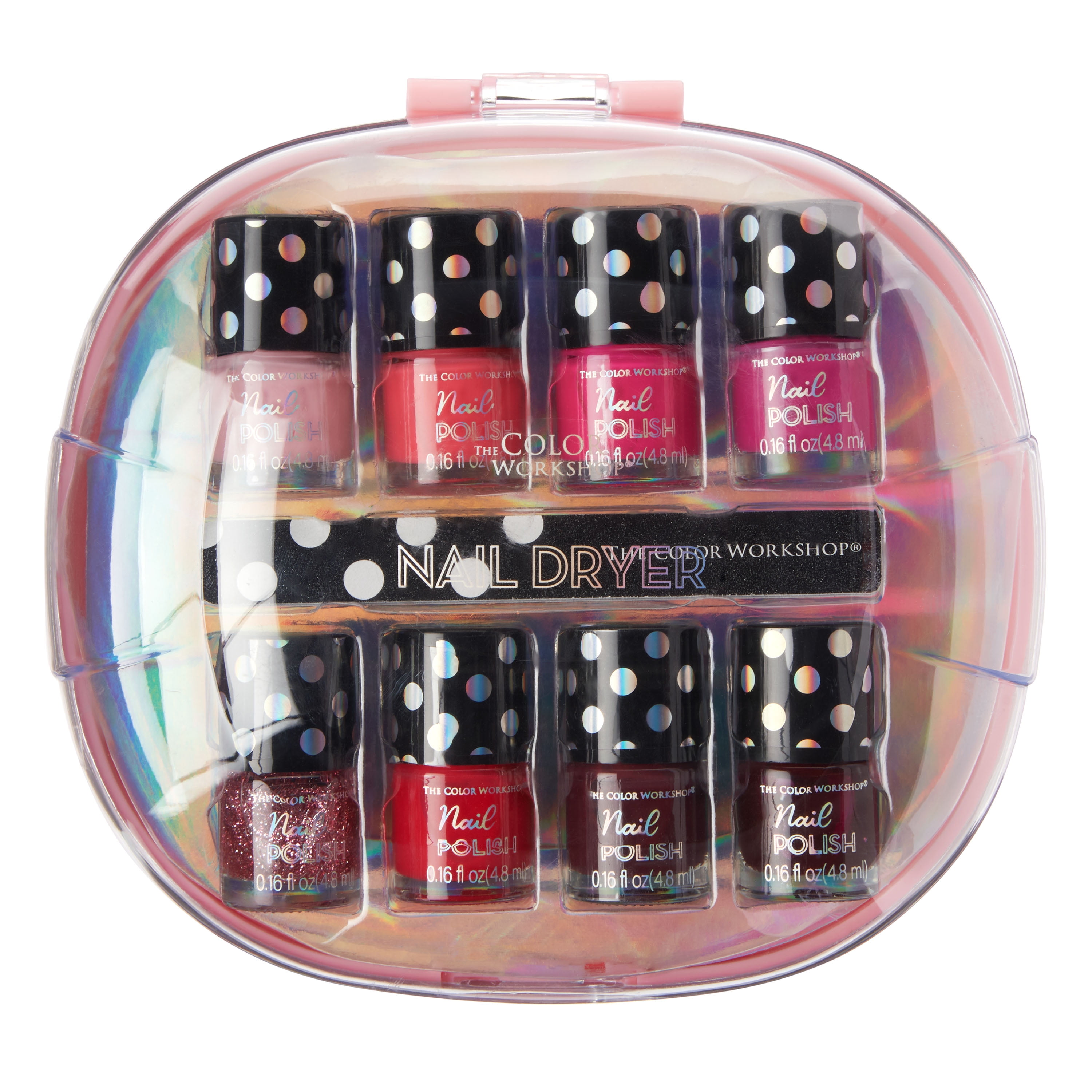 The Color Workshop Nail Dryer with Nail Polish, Pink, 10 Piece Set -  
