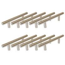 Design House 10-Pack Modern 8" Solid Center-to-Center Cabinet Pulls, Stainless Steel