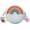 Blue, variant on Crossbody Bag Mini Round Shoulder Bag Silica Gel Adjustable Strap Cute Rainbow Handbags Travel Pocket Package