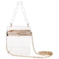 thumbnail image 1 of EeaseCA 1Pc Acrylic Transparent Square Box Bag Single Shoulder Messenger Bag for Girls, 1 of 8