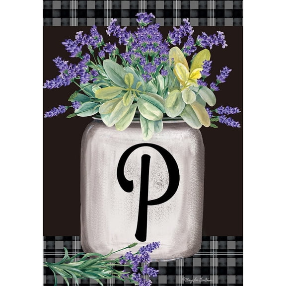 Briarwood Lane Everyday Garden Flag 12x18 For Outdoor Farmhouse Monogram Letter P Garden Flag Flags For Outside