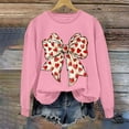 thumbnail image 6 of Ounisa Long Sleeve Shirts for Women Crewneck Valentine's Day T Shirts Love Bow Printed Tee Tops Fashionable Pullover Clothes, 6 of 8