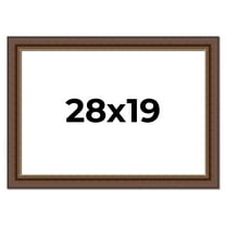 28x19 Copper and Brown Real Wood Picture Frame Width 2 inches | Interior Frame Depth 0.5 inches |