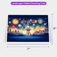 thumbnail image 5 of Happy New Year with Poodle Fireworks Holiday Xmas Winter 2025 7x5in Folded Greeting Card Poodles Dog Lover Gifts Idea Single Note Card with Envelope - 00025, 5 of 5