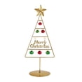 thumbnail image 2 of Tabletop Mini Christmas Tree,Artificial Tabletop Christmas Tree with Lights,Tabletop Metal Christmas Tree Wrought Iron Ornament Display Stand Christmas Ornament,Desktop Decorations Mini Xmas Tree, 2 of 6