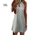 thumbnail image 4 of Baohd Robe Courte Décontractée Imprimée Sans Manches Esthétique Élégante Mignonne Robe de Plage Vacances Club Vêtements d'Été Gris 5TG, 4 of 5