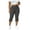 A-Dark Gray, variant on 2 Pack Leggings for Women Plus Size Strecthy High Waist Capri Leggings Slit Hem Pant Bow Workout Bottoms 3XL