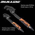 thumbnail image 5 of RULLINE 2PCS Quick Multi-Function Spanner Power Grip Pipe Wrench Set Compatible with 14-60mm Pipes Nuts Screws Adjustable Wrench, 5 of 7