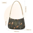 thumbnail image 3 of FORMRS Womens Shoulder Bag with Chain Strap Clutch Purse Cute Tote Handbag, Green Forest Fox Pattern, 3 of 7