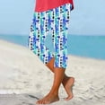 thumbnail image 2 of Pantalones de Yoga de Verano para Mujeres Ligeros de Alta Cintura de Impresión Capris, Pantalones de Gimnasio Y Entrenamiento de Ajuste Delgado con Cintura Elástica para Yoga, Correr, 2 of 8