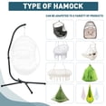 thumbnail image 5 of Aoodor Hammock Steel Stand Only C-Stand for Hanging Hammock Chairs - 300 Pound Capacity - N/A, 5 of 5