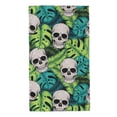 thumbnail image 1 of Balery Skull and Palm Leaves Toalla de Microfibra Premium con Estampado – 27.5x16 pulgadas, Alta Absorción, Suave y Aterciopelada, Secado Rápido, 1 of 6