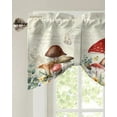 thumbnail image 2 of Mushroom Dwarf Flower Plant Kitchen Valance Curtain Window Valance for Living Room Bedroom Tie Up Valance Curtain, 2 of 6