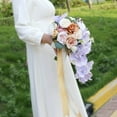 thumbnail image 4 of tredstone Multicolored Silk Cascading Bouquets Bride Bridal Holding ,Photography Props, 4 of 9