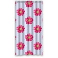 thumbnail image 1 of Cortina de ducha ABPHQTO de tela impermeable con estampado de flores de ciruela 90x180 cm, 1 of 1