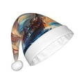 thumbnail image 2 of Fuzoiu Sailing Ship Ocean Sunset Print Santa Hat Christmas Hat for Adults,Santa Hats with Pompom, Unisex Xmas Holiday Hat for Christmas New Year Festive Party Supplies, 2 of 6
