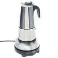thumbnail image 4 of 110V Stainless Steel Stovetop Moka Pot,Espresso Maker,Stovetop Coffee Machine Moka Pot Coffee Pot for Home Office use (6Cup（300ml）), 4 of 10