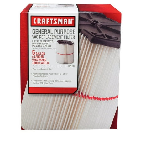 craftsman wet dry filter vacuum gal