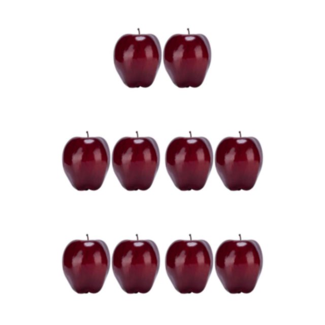 Cateissary 2 piezas de materiales para frutas de plástico seguras e higiénicas-manzanas simuladas de artesanía exquisita rojo Type2 NO2