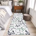 thumbnail image 4 of Runner Rug 2 x 6 Ft, Green Grey Botanical Washable Non-Slip Floor Mat for Kitchen Hallway/Entryway, Watercolor Spring Floral Summer Leaf Long Kitchen Runner Area Rugs for Living Room, Low-Profile, 4 of 8