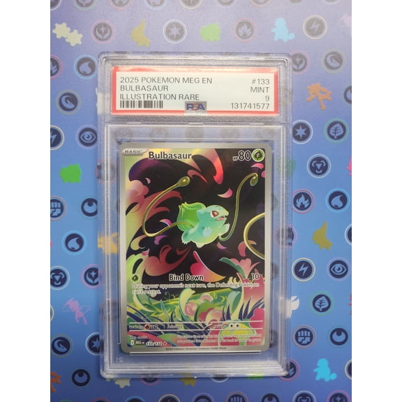 Collectible PSA 9 Pokemon MEGA Evolution Bulbasaur Mint Illustration Rare
