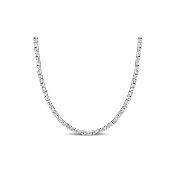 12.50 Carat (Ctw) Lab-Created Moissanite Necklace in Sterling Silver for Women