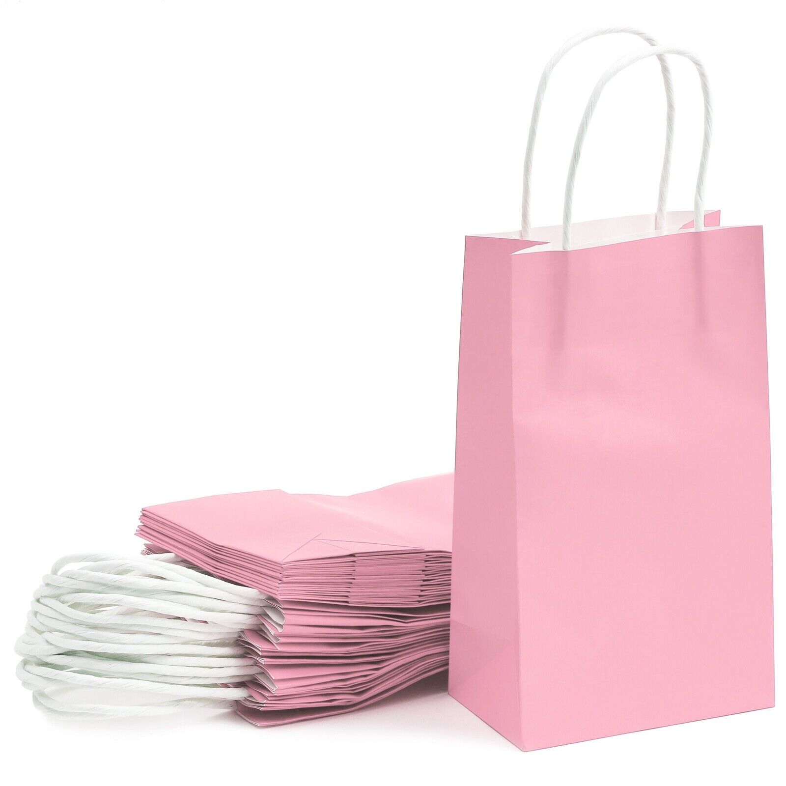 25 Pack Pink Paper Bags With Handles For Birthday Party Favors 9 X 5 X 25-pack-pink-paper-bags-with-handles-for-birthday-party-favors-9-x-5-x