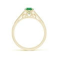 thumbnail image 2 of ANGARA Natural Aeon Vintage Inspired Emerald Engagement Ring with Milgrain in 14K Yellow Gold for Women (Size-7x5mm) | May Birthstone, Anniversary, Jewelry Gift for Women | Natural Emerald Ring, 2 of 11