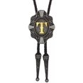thumbnail image 2 of Bolo Tie For Men- Vintage Initial Letter Abcdmjr To Z Western Cowboy Costume Wedding Bolo Ties Feliz Sencillez, 2 of 4