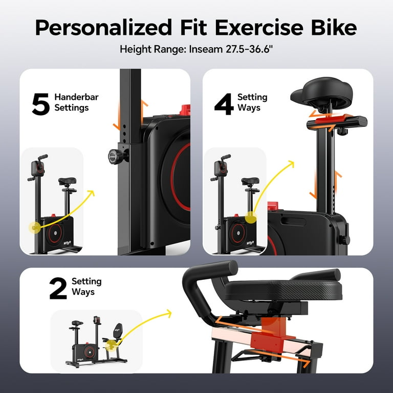 Pooboo Fitness Recumbent Exercise Bike, Back-friendly, Magnetic