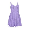 thumbnail image 5 of KHONTS Women's Spaghetti Straps Sequin Homecoming Dresses for A-Line Short Prom Party Dress Light Purple XXXXXXXL, 5 of 8