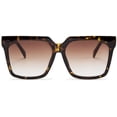thumbnail image 1 of FEISEDY Womens Oversize Square Boyfriend Style Horned Rim Thick Plastic Sunglasses B2585, 1 of 6