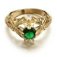 thumbnail image 2 of Women's Fashion Grandma Green Zircon Diamond Ring, 2 of 2