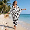 thumbnail image 5 of Xixirimido Cute Pandas Print Womens Kaftan Dresses Long Caftans Plus Size Batwing Sleeve Swimsuit Coverup V Neck Summer Beach Dress, 5 of 7