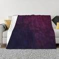 thumbnail image 1 of Balery Black Dark Blue Purple Manta de Franela con Dibujo, Lujo Ultra Suave y Cálido, Antipelusa y Resistente a las Arrugas para Cama, Sofá, Camping -80"x60", 1 of 6