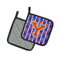 thumbnail image 2 of Carolines Treasures CJ1083-YPTHD Letter Y Football Green, Blue and Orange Pair of Pot Holders, 7.5HX7.5W, multicolor, 2 of 2
