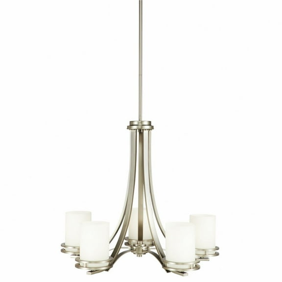 1672NI Kichler Lighting Hendrik - 5 light Chandelier - with Soft Contemporary inspirations - 21.5 inches tall by 24.5 inches wide-Brushed Nickel