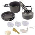 thumbnail image 4 of Juego de utensilios de cocina para acampar al aire libre con olla, y hervidor de agua, senderismo portátil, mochilero negro Sharpla Utensilios de cocina para campamento, 4 of 7