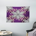thumbnail image 1 of Mauve Decor Tapestry, Vintage Oriental Display with Moroccan Middle East Floral Petals with Details, Wall Hanging for Bedroom Living Room Dorm Decor, 60W X 40L Inches, Purple Grey, by Ambesonne, 1 of 2