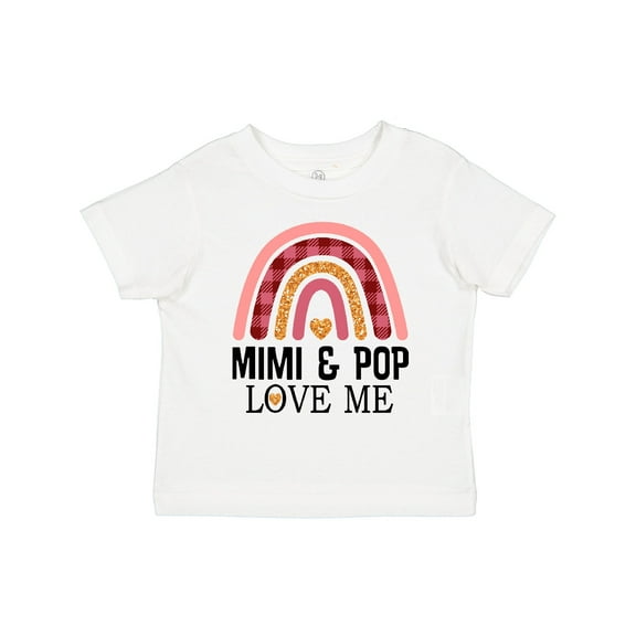 Inktastic Mimi and Pop Love Me Girls Granddaughter Rainbow Girls Toddler T-Shirt